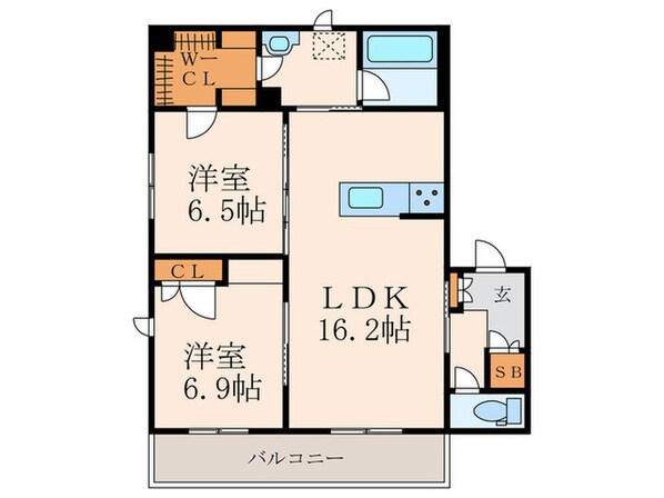 Lujeka足原の物件間取画像